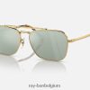 4 juli beperkt gepolijst goud/zilver XX46DZ1557 Heren Ray-Ban zonnebril