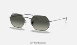 achthoekige klassieker gepolijst brons/grijs XX46DZ885 Heren Ray-Ban zonnebril