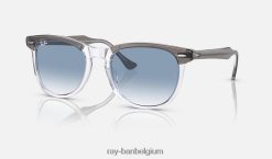 adelaars oog gepolijst grijs op transparant/blauw XX46DZ250 Heren Ray-Ban zonnebril