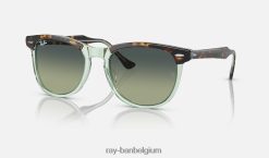 adelaars oog gepolijst havana op transparant groen/groen XX46DZ248 Heren Ray-Ban zonnebril