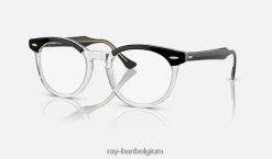 adelaarsoog optiek gepolijst zwart op transparant XX46DZ1686 Heren Ray-Ban bril