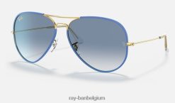 aviator full colour legende gepolijst lichtblauw/lichtblauw XX46DZ821 Heren Ray-Ban zonnebril