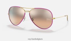 aviator full colour legende gepolijst violet/zilver/roze XX46DZ820 Heren Ray-Ban zonnebril