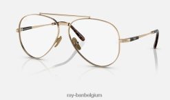 aviator ii titanium optiek gepolijst goud XX46DZ2145 Heren Ray-Ban bril