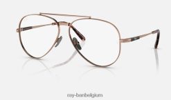 aviator ii titanium optiek gepolijst roségoud XX46DZ2147 Heren Ray-Ban bril