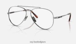 aviator ii titanium optiek gepolijst zilver XX46DZ2146 Heren Ray-Ban bril