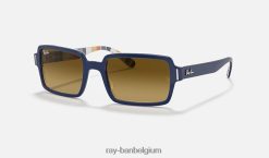 benji gepolijst blauw/bruin XX46DZ481 Heren Ray-Ban zonnebril