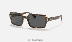 benji gepolijst havana op transparant bruin/donkergrijs XX46DZ480 Heren Ray-Ban zonnebril