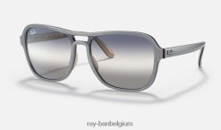 bi-gradiënt aan de kant van de staat gepolijst lichtgrijs/blauw/grijs XX46DZ1248 Heren Ray-Ban zonnebril
