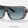 blair gepolijst grijs/blauw XX46DZ502 Heren Ray-Ban zonnebril
