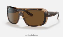 blair gepolijst havana op transparant bruin/bruin XX46DZ504 Heren Ray-Ban zonnebril