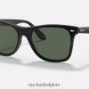 blaze reiziger gepolijst zwart/groen XX46DZ544 Heren Ray-Ban zonnebril