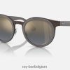 Bonnie gepolijst grijs op koper/grijs/blauw XX46DZ363 Heren Ray-Ban zonnebril