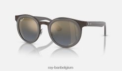 Bonnie gepolijst grijs op koper/grijs/blauw XX46DZ363 Heren Ray-Ban zonnebril