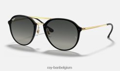 brand dubbele brug gepolijst zwart/grijs XX46DZ756 Heren Ray-Ban zonnebril
