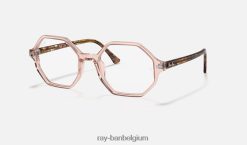 britt optiek gepolijst transparant bruin XX46DZ2602 vrouwen Ray-Ban bril