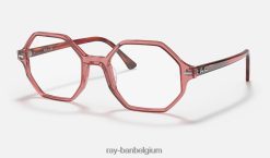britt optiek gepolijst transparant roze XX46DZ2603 vrouwen Ray-Ban bril