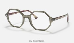 britt optiek glanzend transparant groen XX46DZ2604 vrouwen Ray-Ban bril