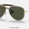 buitenmens gepolijst goud/groen XX46DZ1457 Heren Ray-Ban zonnebril
