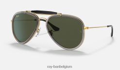 buitenmens gepolijst goud/groen XX46DZ1457 Heren Ray-Ban zonnebril