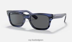 burbank gepolijst blauw/grijs XX46DZ291 Heren Ray-Ban zonnebril