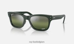 burbank gepolijst groen/groen XX46DZ285 Heren Ray-Ban zonnebril