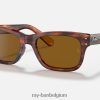 burbank gepolijst havana/bruin XX46DZ289 Heren Ray-Ban zonnebril