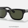 burbank gepolijst zwart/groen XX46DZ288 Heren Ray-Ban zonnebril