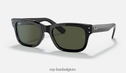 burbank gepolijst zwart/groen XX46DZ288 Heren Ray-Ban zonnebril