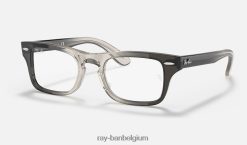 Burbank-optiek gepolijst transparant grijs XX46DZ2757 kinderen Ray-Ban bril