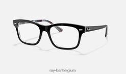 Burbank-optiek gepolijst zwart XX46DZ1729 Heren Ray-Ban bril