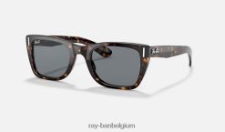 caraïben gepolijst glanzend havana/donkerblauw XX46DZ414 Heren Ray-Ban zonnebril
