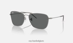 caravan achteruit gepolijst brons/donkergrijs XX46DZ116 Heren Ray-Ban zonnebril