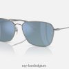 caravan achteruit gepolijst brons/lichtblauw XX46DZ112 Heren Ray-Ban zonnebril