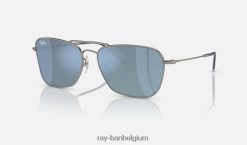 caravan achteruit gepolijst brons/lichtblauw XX46DZ112 Heren Ray-Ban zonnebril