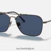 caravan titanium mat grijs/blauw XX46DZ1073 Heren Ray-Ban zonnebril