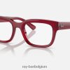 chad optica bio-gebaseerd gepolijst transparant rood XX46DZ2573 vrouwen Ray-Ban bril