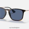 Chris gepolijst havana/blauw XX46DZ232 Heren Ray-Ban zonnebril