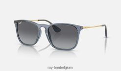 Chris gepolijst transparant blauw/grijs XX46DZ235 Heren Ray-Ban zonnebril