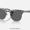 clubmaster aluminium mat grafiet op zwart/grijs XX46DZ830 Heren Ray-Ban zonnebril