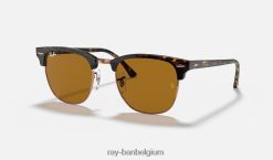 clubmaster klassieker gepolijst havana/bruin XX46DZ55 Heren Ray-Ban zonnebril