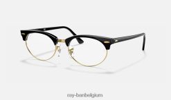 clubmaster ovale optiek gepolijst zwart XX46DZ2397 Heren Ray-Ban bril