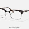 clubmaster vierkante optiek gepolijst havanna XX46DZ1893 Heren Ray-Ban bril