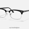 clubmaster vierkante optiek gepolijst zwart XX46DZ1891 Heren Ray-Ban bril