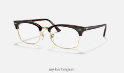 clubmaster vierkante optiek gepolijste schildpad XX46DZ1889 Heren Ray-Ban bril
