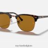 clubmeester marmer gepolijst havana/bruin XX46DZ631 Heren Ray-Ban zonnebril