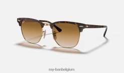 clubmeester metaal gepolijst havana op goud/lichtbruin XX46DZ517 Heren Ray-Ban zonnebril