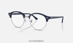 clubronde optiek gepolijst blauw XX46DZ1873 Heren Ray-Ban bril