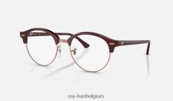 clubronde optiek gepolijst bordeaux XX46DZ1875 Heren Ray-Ban bril