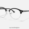 clubronde optiek gepolijst zwart XX46DZ1871 Heren Ray-Ban bril